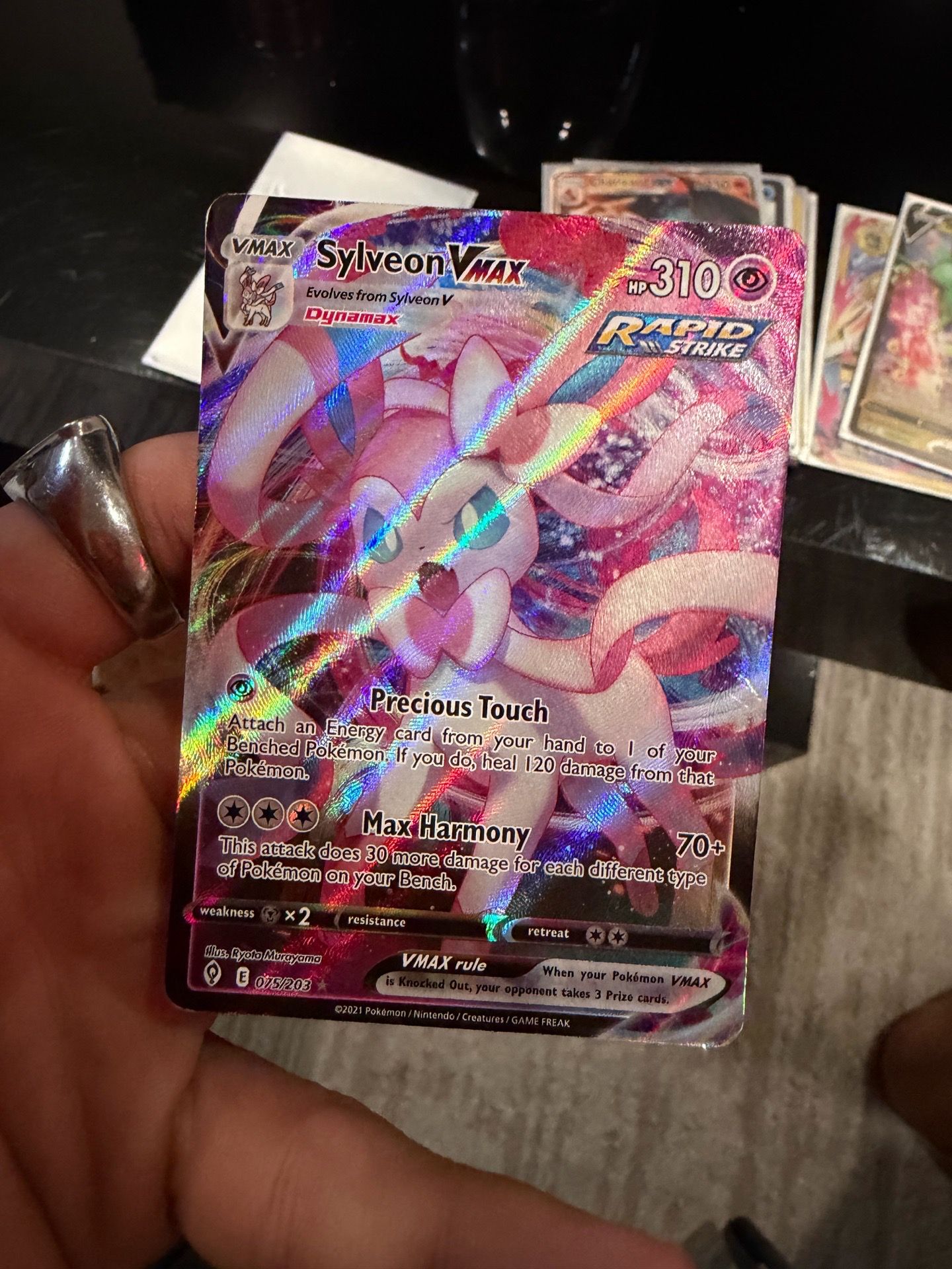 Sylveon vmax pokemon card
