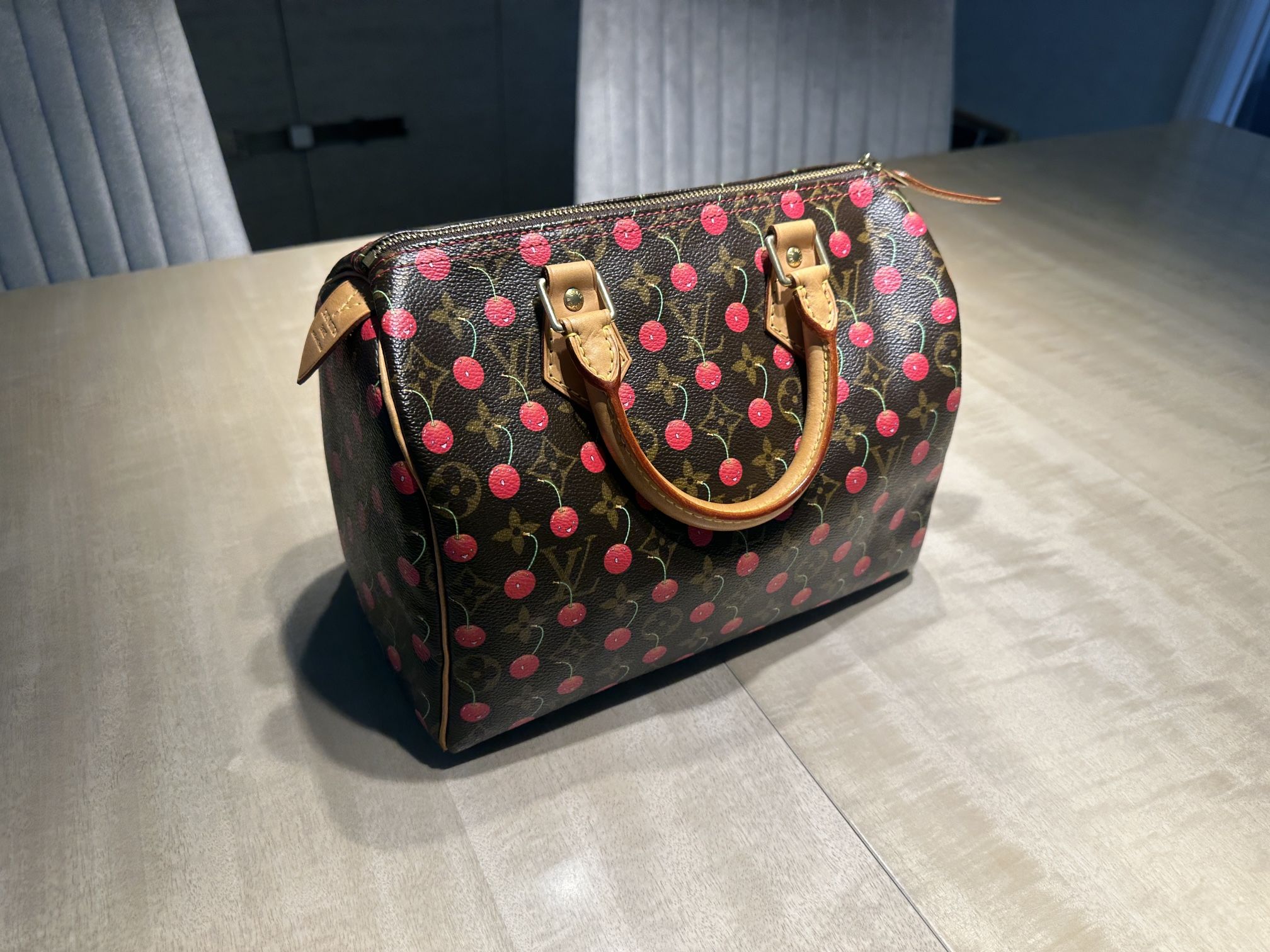 Louis Vuitton Women's Brown Limited Edition Takashi Murakami Cherry Blossom Monogram Canvas Speedy 25 Purse