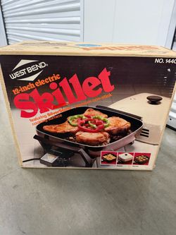NEW VINTAGE West Bend 12-inch Electric Skillet SilverStone Non-Stick No. 1440