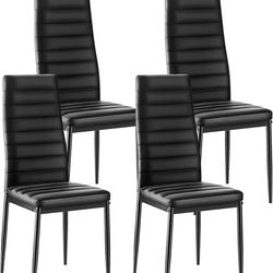 Black Dining Chairs (5)