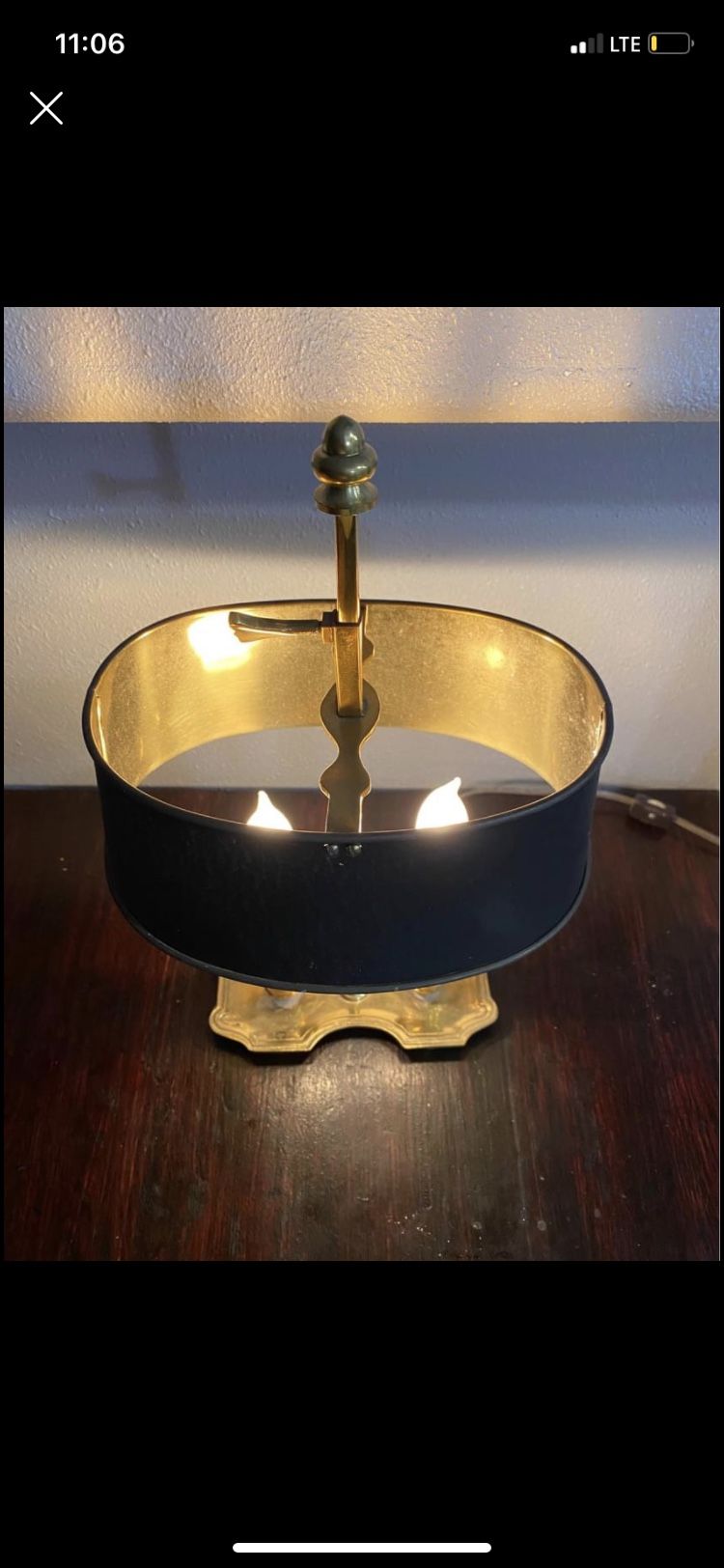 Frederick Cooper Bouillotte Brass Lamp