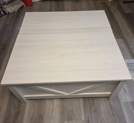 Coffee table with storage and lift up table
