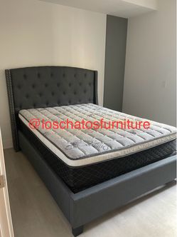 Queen size bed frame and mattress