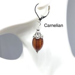 Carnelian Genuine Stone Handmade Earrings