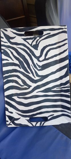 Large SAFARI ZEBRA TRAY.  20" X  13 1/2"