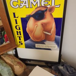 Old Metal Camel Advertising Sign 