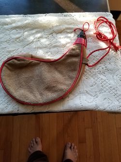 Vintage leather ski water/wine bottle/flask/canteen