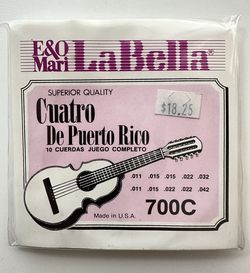 LA BELLA PUERTO RICAN CUATRO- 10 CUERDAS- JUEGO COMPLETO!
