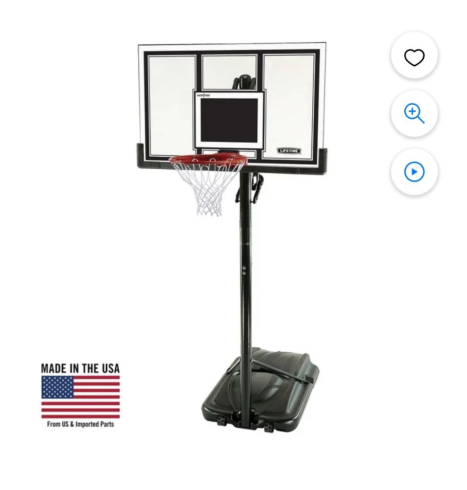 Lifetime 52” MVP Portable Basketball Hoop