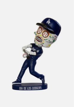 Los Angeles Dodgers Dia De Los Muertos Sugar Skull Bobblehead