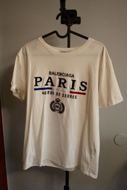 Balenciaga Paris 40 Rue De Sèvres College Logo T-Shirt - White