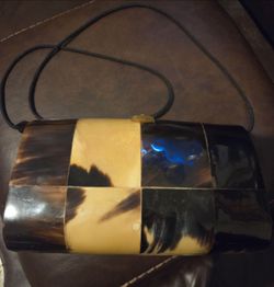 Brown horn purse