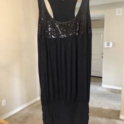 $2 Women’s Black Sequin Top / Dress Size Medium 