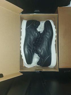 Black and White Reebok Sneakers