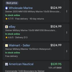 Black Steiner  Binoculars 10×50