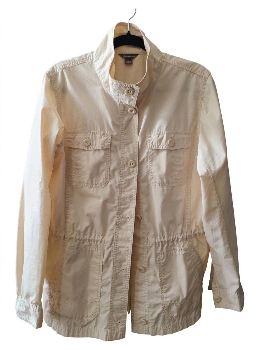 Eddie Bauer Lightweight Utility Jacket Color Cream L size