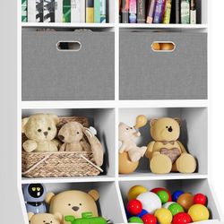 Toy Storage Organizer, Children Bookcase and Bookshelf 