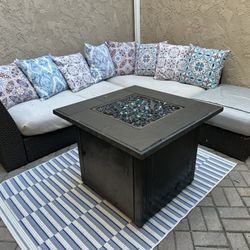 Patio Set And Fire Pit 