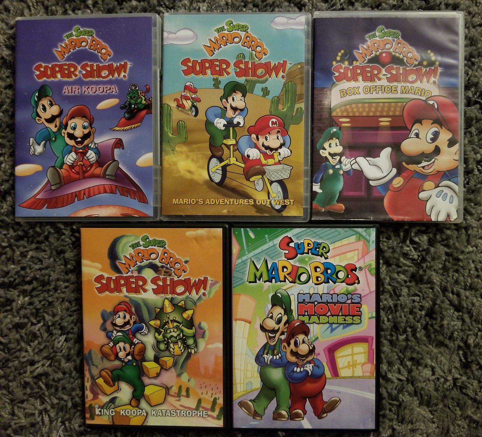 The Super Mario Bros 5 DVD Lot Marios Movie Madness Super Show King Koopa Kids Family Animated Cartoons