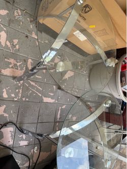 Circle glass tables