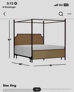 Beautiful Linen king Bed