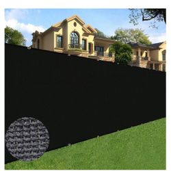 Sunnyglade 6 feet x 50 feet Privacy Screen Fence Heavy Duty Fencing Mesh Shade Net Cover for Wall Garden Yard Backyard (6 ft X 50 ft, Black)