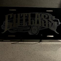Laser Engraved Aluminum Cutlass License Plate 