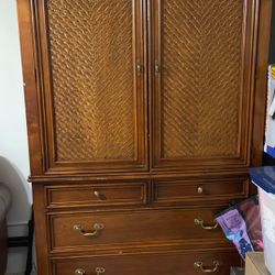 Brown Wood Dresser 