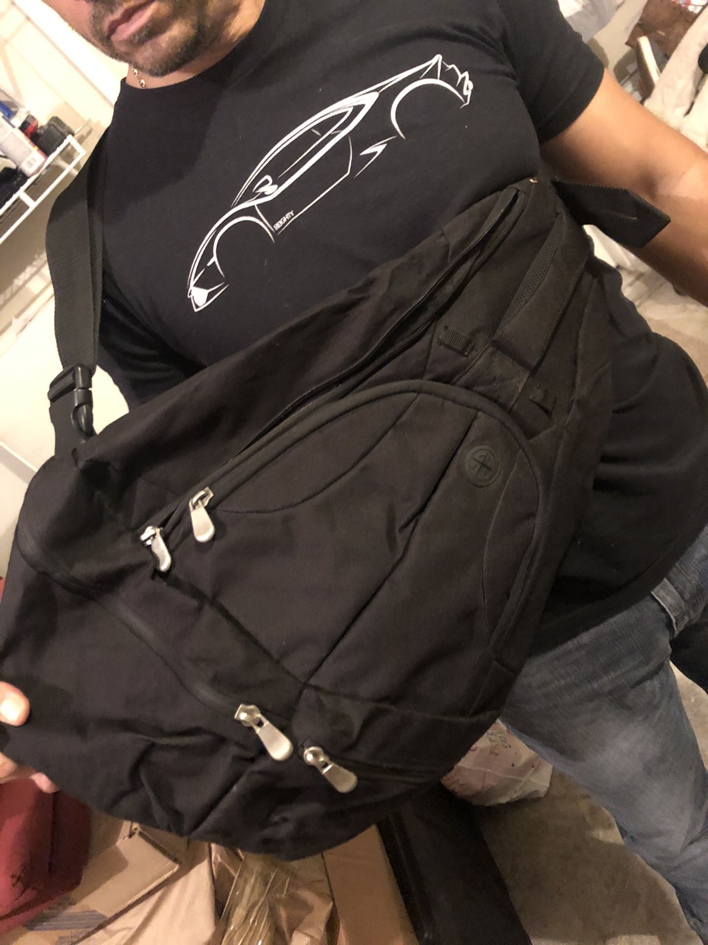 Backpack- Black, Cross-body