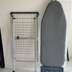 IRON BOARD AND CLOTHES DRYING RACK