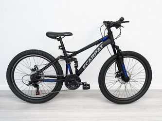 24” Mountain Bike with Full Suspension, 21 Speed