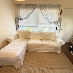 White sectional Good Condition 