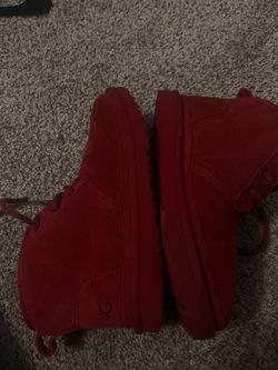 UGG Red Suede High-Top Sneakers