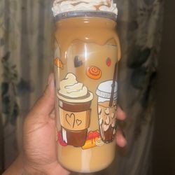 Iced coffee snow globe