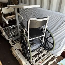 Medical Hospital Bed + Wheelchair & Care Items