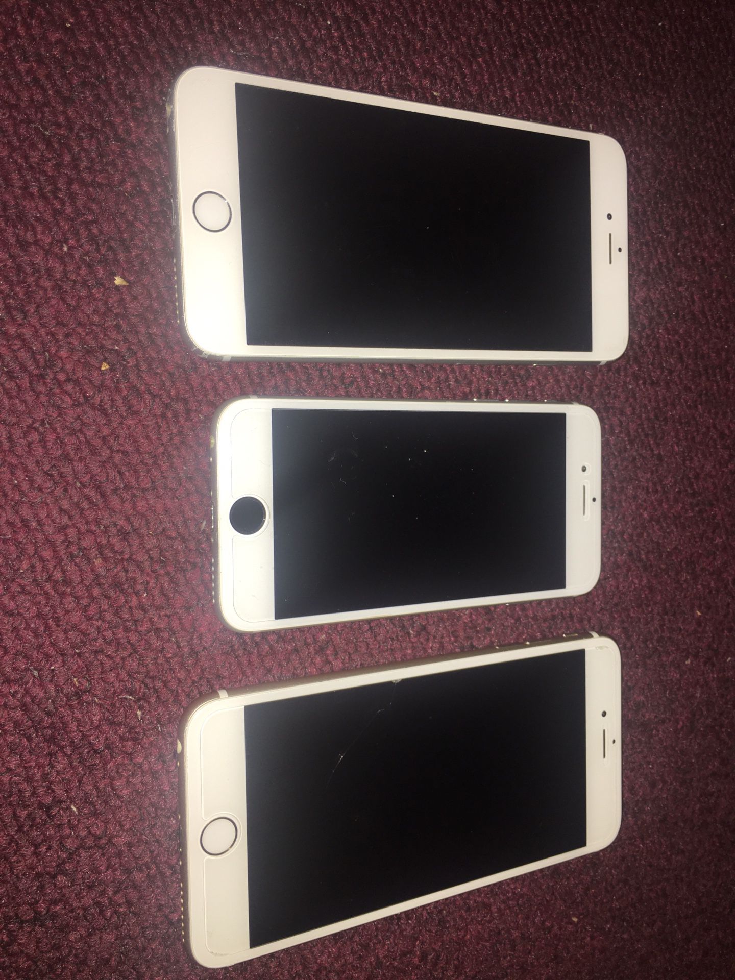 Apple iPhones set of (3) “iCloud Locked” but Status “Clean”. Good For Parts”