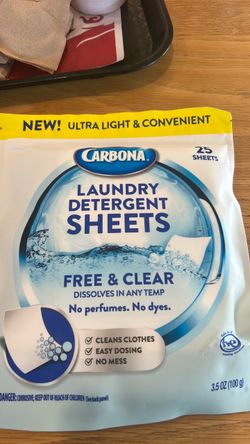 CARBONA laundry detergent sheets, 25 count