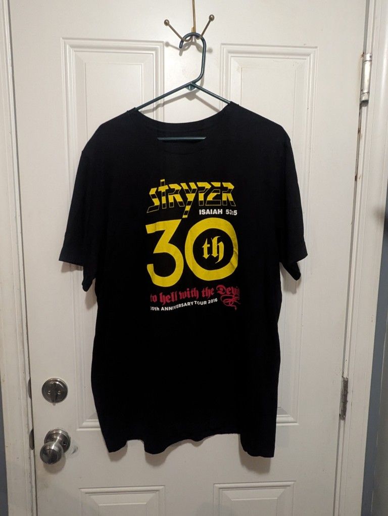 Stryper 30th Anniversary 2016 Tour T-shirt XL 