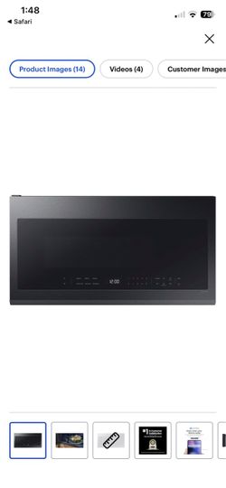 Free 30 inch over the range microwave in black stainless finish