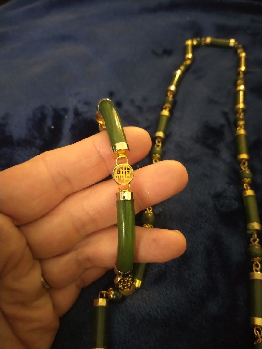 Jade Bracelet And Necklace