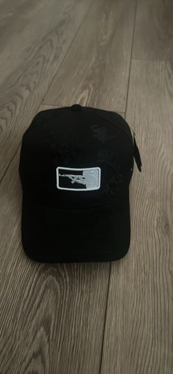 Black Baseball Cap with Embroidered Patch