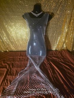 Crystal Rhinestone Mesh Mermaid Gown