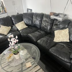 Black Leather Couches For Sale 
