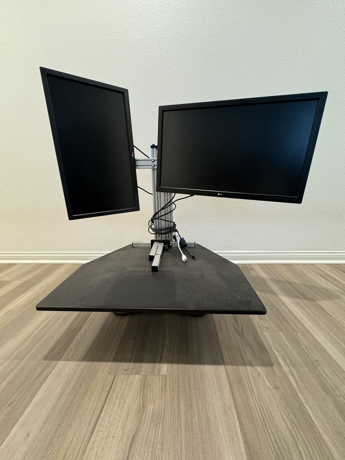 Desktop Stand w/ 2x Monitors