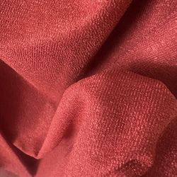 New! Brick Red, Maroon Thickish, Textured Fabric Cushion, Skirt, Throw 62 X 60”