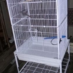Large White Bird Cage, Like New 