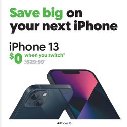 iPhone 13 – $0 with Switch to Cricket