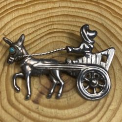 Vintage Sterling Silver Mexico Brooch 