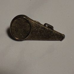 Vintage megaphone pin letterman’s jacket, cheerleading lapel pin collectible