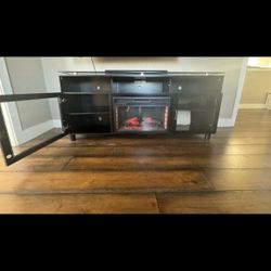 Beautiful,  Electric Fireplace Wood TV Stand